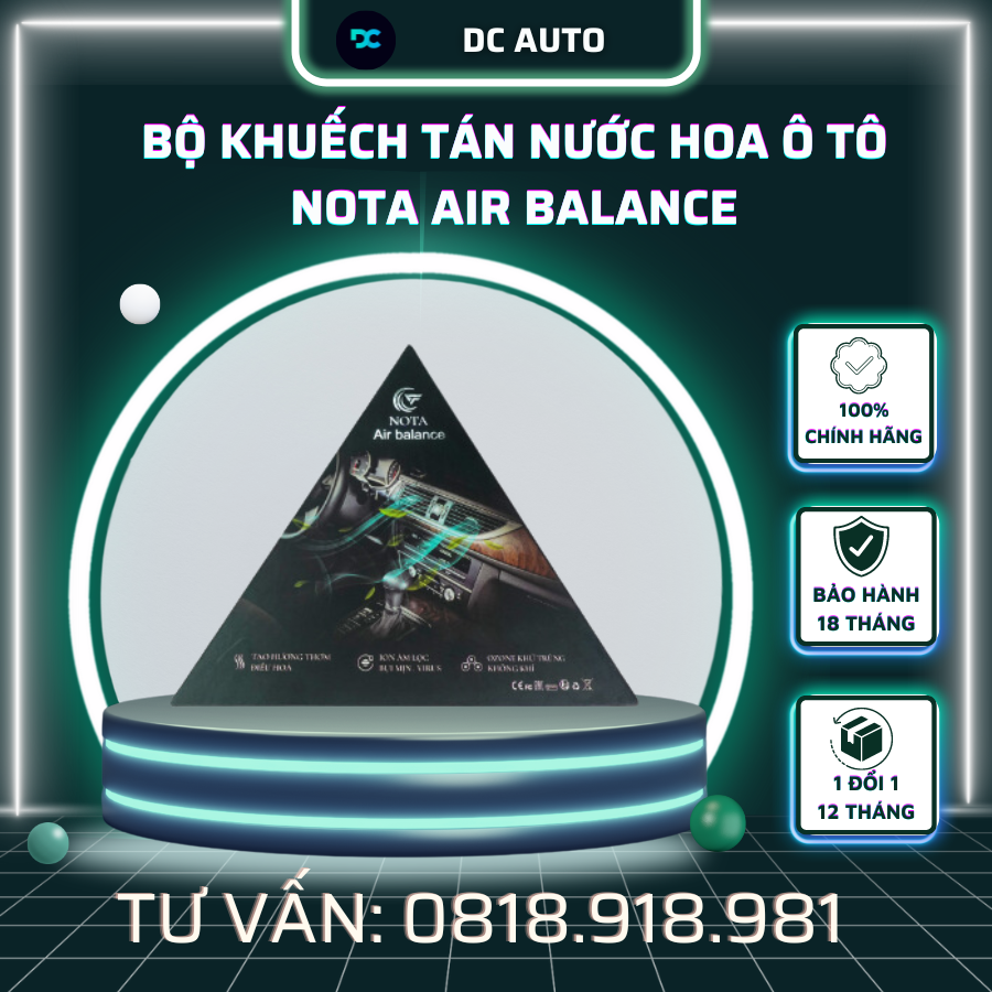 Bộ khuếch tán nước hoa ô tô Nota Air Balance